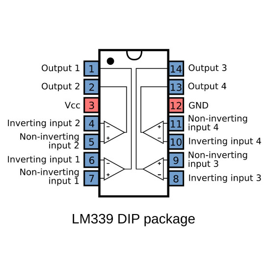 Lm339 Comparator Ic Pinout Examples Circuits Datasheet Applications Images