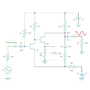 Transistor amplifier with feedback