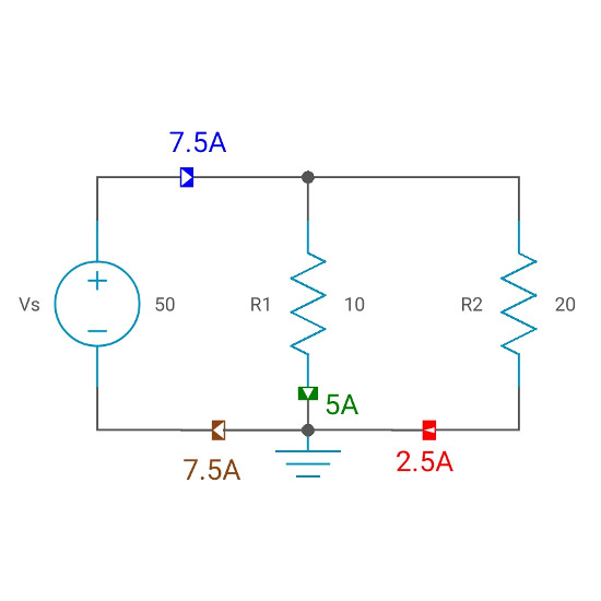 Current in parallel circuit