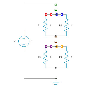 Series-parallel resistors