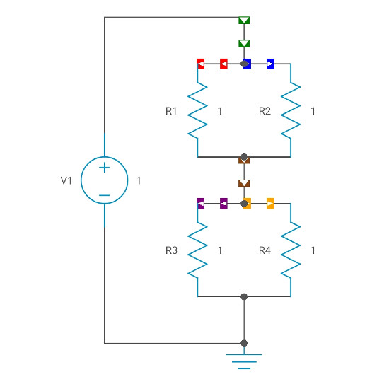 Series-parallel resistors