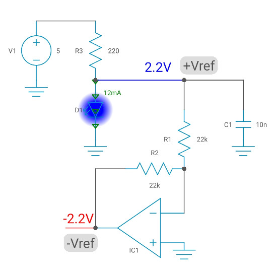 LED based voltage regulator