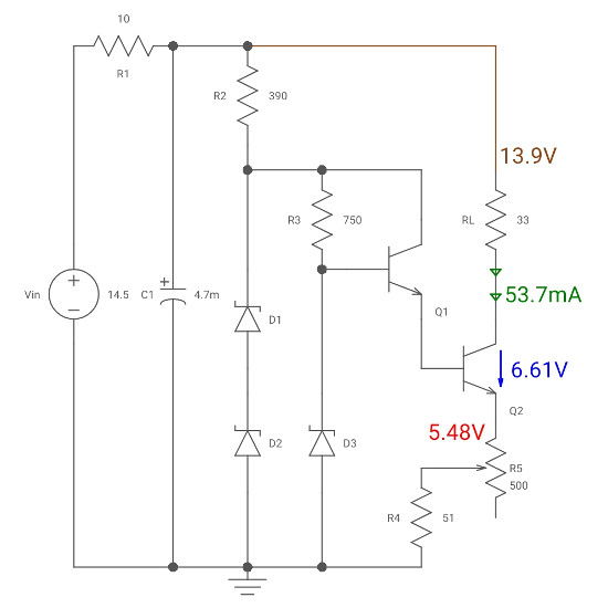 Transistor current regulator