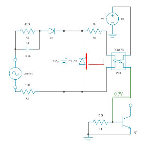 Mains voltage sensor