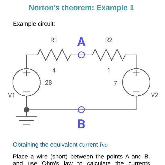 Norton's theorem: Example 1