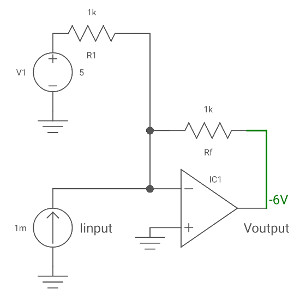 I-to-V amp with offset