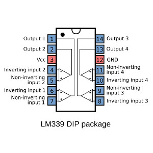 LM339 quad comparator pinout
