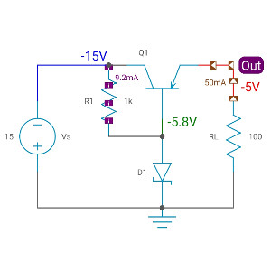 PNP transistor voltage regulator