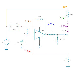 Overcurrent protection using opamp