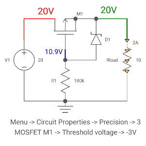 Reverse polarity protection using MOSFET
