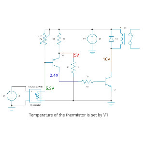 Temperature relay circuit
