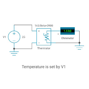 Thermistor resistance measurement