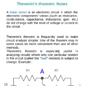 Thevenin's theorem: Notes