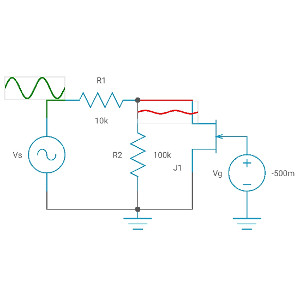 JFET variable resistor
