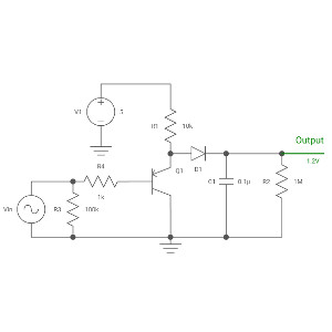 Transistor peak detector