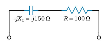 Resistance and capacitive reactance in series