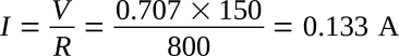 Resistance RMS current