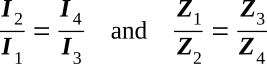 AC bridge currents and impedances