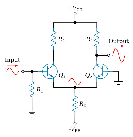 Single-input, single-output differential amplifier