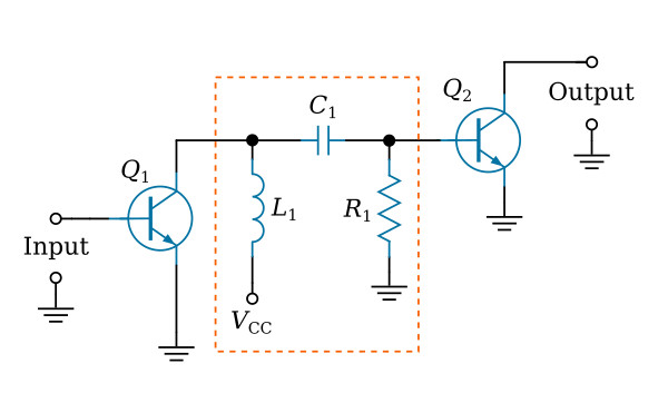Impedance-coupled transistor amplifier