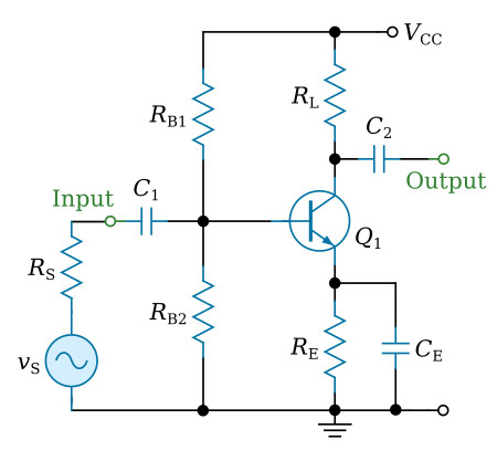 Basic single-stage audio amplifier