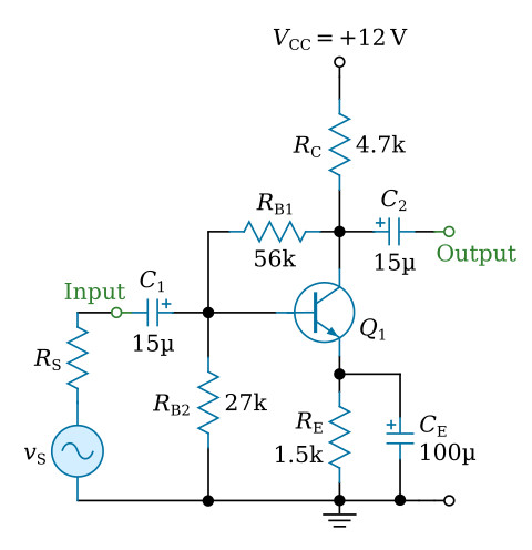 Single-stage audio amplifier