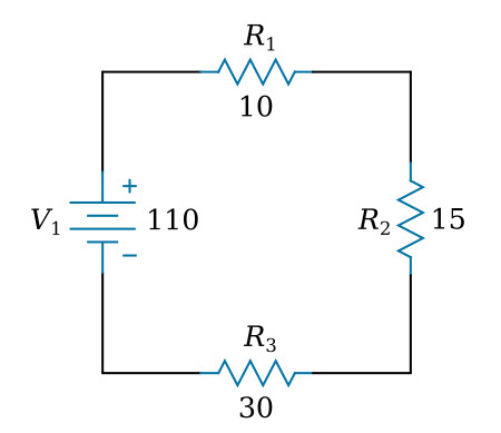 Solving for total resistance in a series circuit