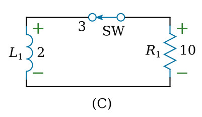Series LR circuit with dc source - decay