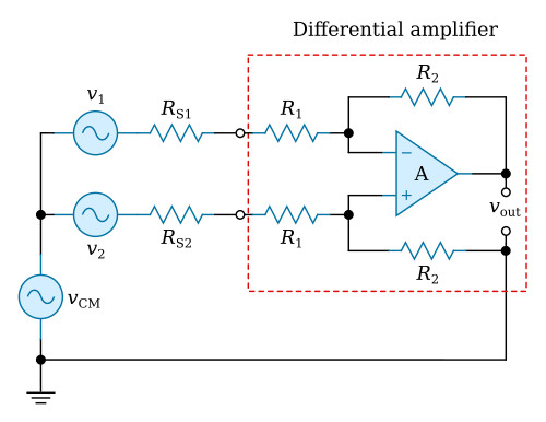 Simple differential amplifier