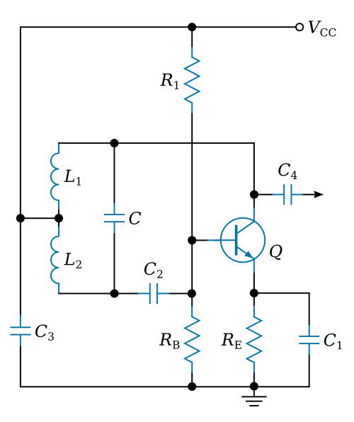 Series-fed Hartley oscillator