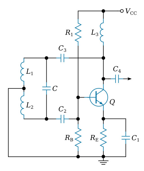 Shunt-fed Hartley oscillator