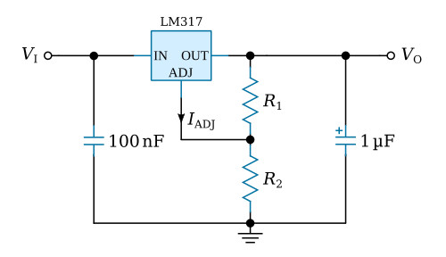 LM317 typical schematic