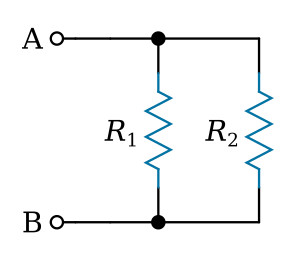 Two resistors connected in parallel