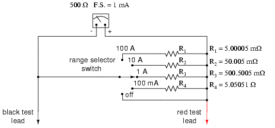 Vol I Direct Current Dc Dc Metering Circuits Ammeter Design
