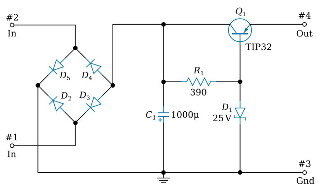 Full Wave Bridge and Regulator