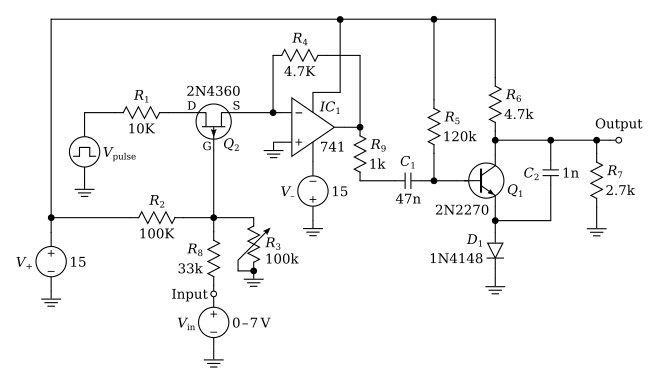Voltage to pulse width converter